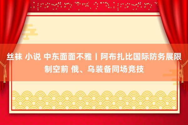 丝袜 小说 中东面面不雅丨阿布扎比国际防务展限制空前 俄、乌装备同场竞技