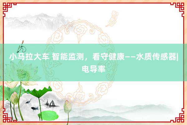 小马拉大车 智能监测，看守健康——水质传感器|电导率